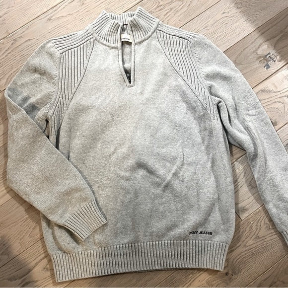 DKNY Jeans Other - DKNY Jeans 3/4 Zip Grey Pullover Sweater, Size Lg, minimal pilling